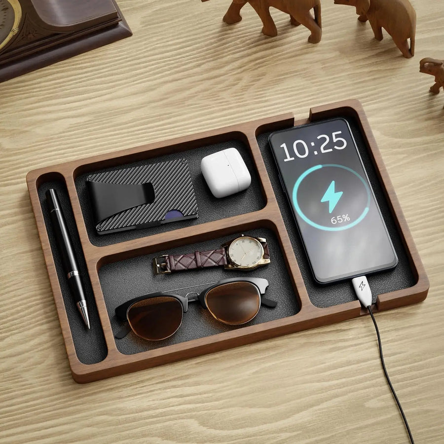 Office Desktop Storage Box 
صندوق تخزين خشبي لسطح المكتب